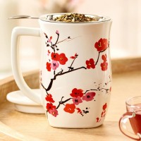 Cana ceai cu infuzor din inox Fiore Sakura