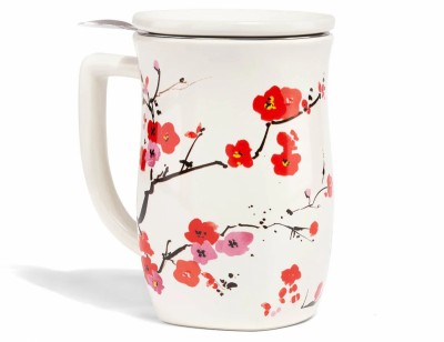 Cana ceai cu infuzor din inox Fiore Sakura