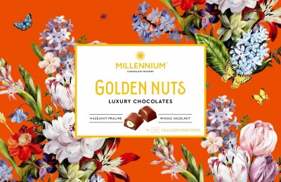 Millennium Praline Sweets Golden Nut Orange 145g