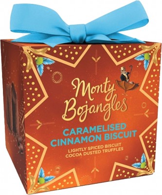 Cutie cu trufe din ciocolata Monty Bojangles Caramelised Cinnamon Biscuit Present 100g