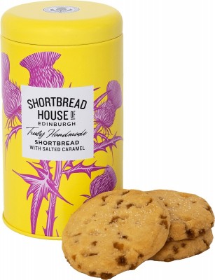 Biscuiti Artizanali cu unt si caramel sarat Shortbread Tin 140g