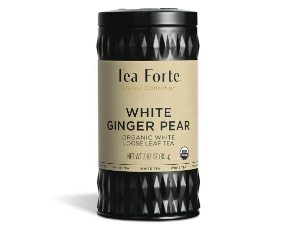 Ceai alb cu ghimbir si pere, ECO, White Ginger Pear - Tea Forte - imagine 4