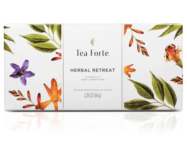 Cutie cu 20 de piramide de ceai Herbal Retreat ECO - Tea Forte - imagine 3