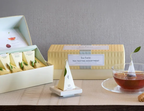 Cutie cu 20 de piramide de ceai Tea Tasting Assortment - Tea Forte - imagine 4