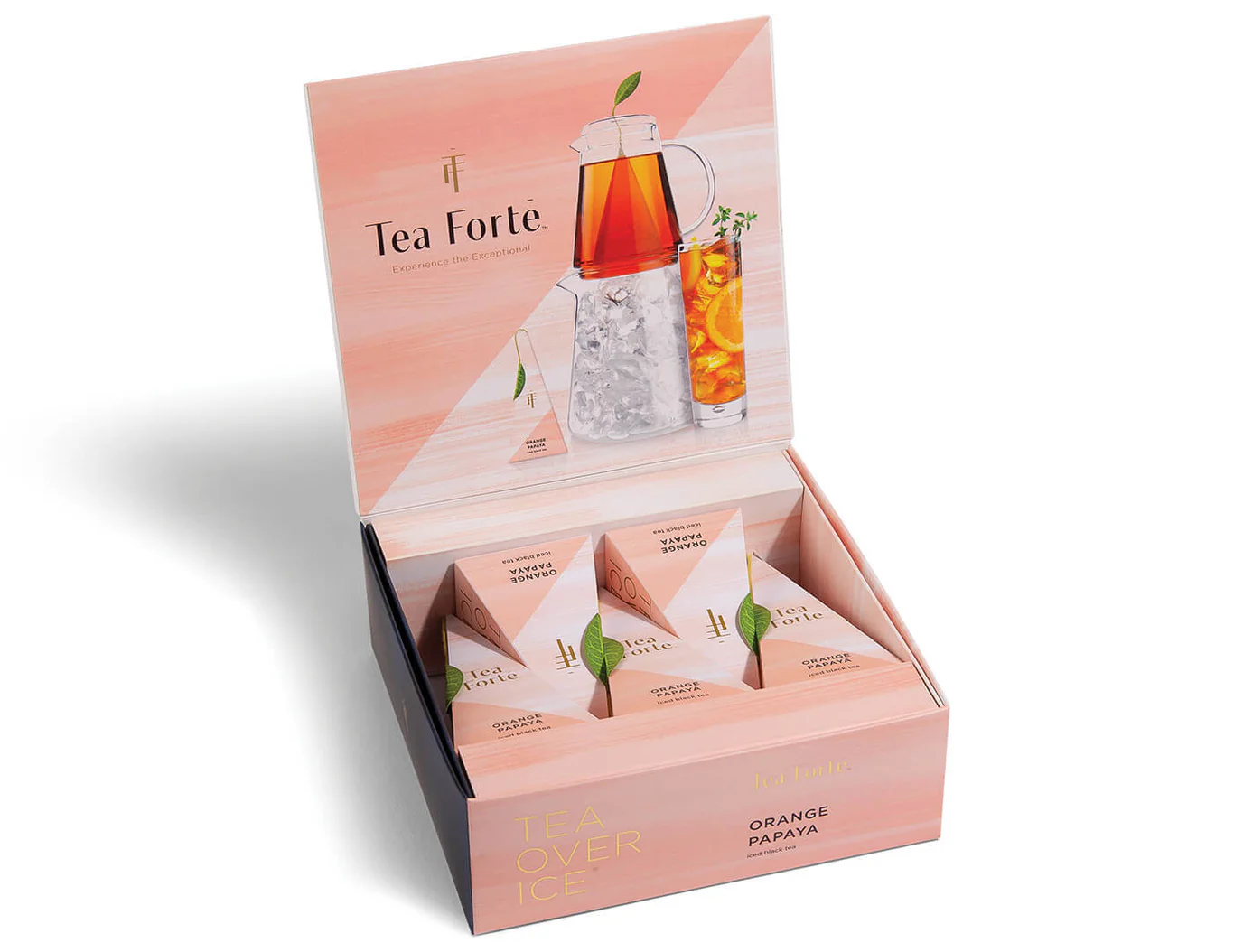 Ceai rece Orange Papaya, Tea Forte - Cutie cu 5 piramide de ceai rece - imagine 3