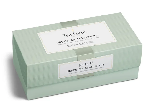 Cutie cu 20 piramide de ceai Green Assortment - imagine 3