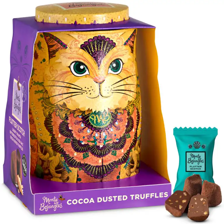 Cutie metalica cu Trufe Monty Bojangles Persian Savanna Cat Gold Flutter Scotch 135g