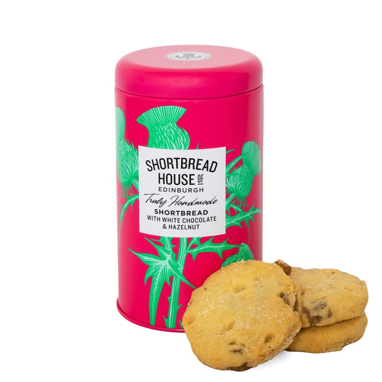 Biscuiti Artizanali cu unt, ciocolata alba si alune Shortbread 140g