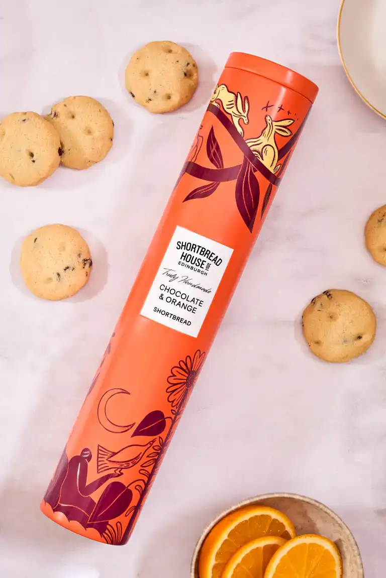 Biscuiti Artizanali cu ciocolata si portocale Shortbread Eden  250g