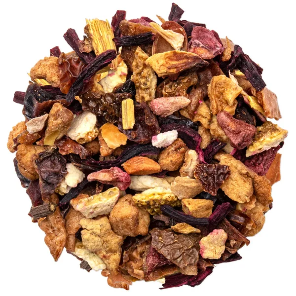 Ceai infuzie rubinie de zmeura si hibiscus, Raspberry nectar, ECO - Tea Forte - imagine 2