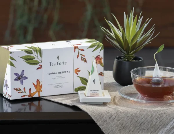 Cutie cu 20 de piramide de ceai Herbal Retreat ECO - Tea Forte - imagine 4