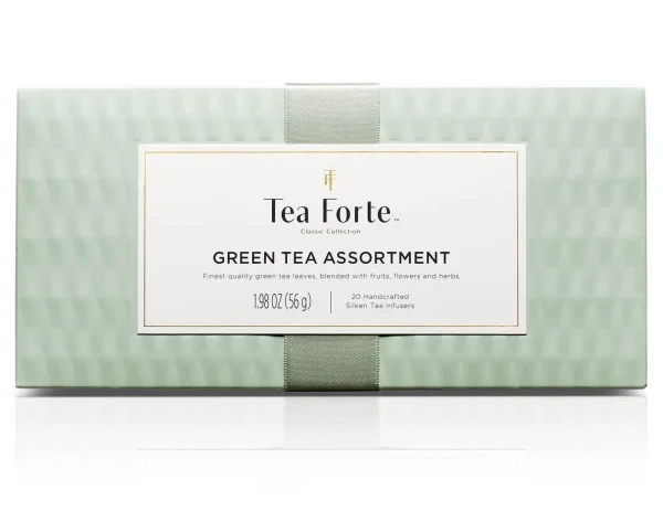 Cutie cu 20 piramide de ceai Green Assortment - imagine 4