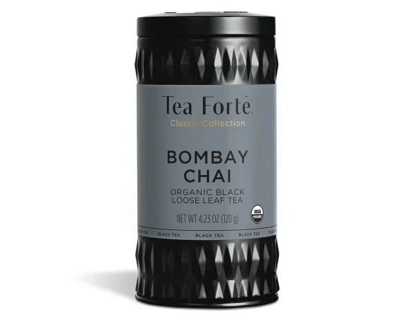Ceai negru cu condimente orientale, Bombay Chai, ECO - tea Forte - Cutie metalica cu ceai - imagine 3