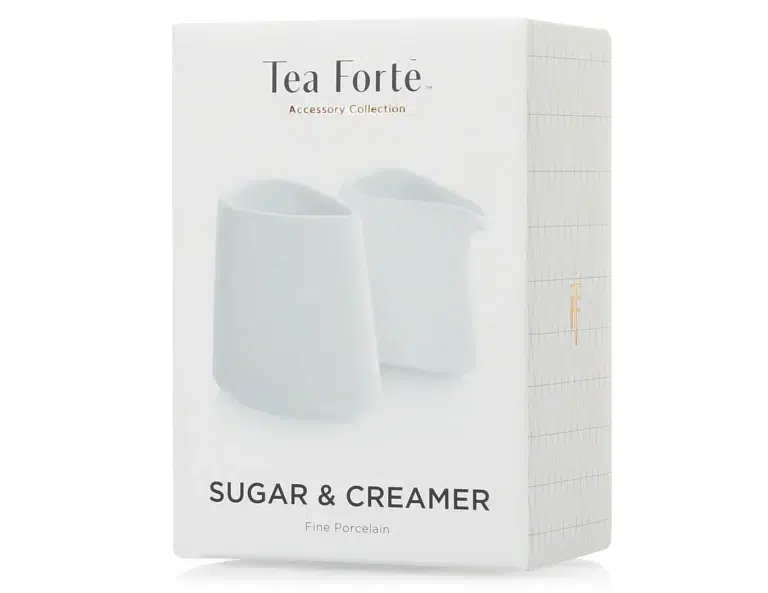 Recipiente din portelan pentru fisca si zahar Creamer and Saucer – Tea Forte