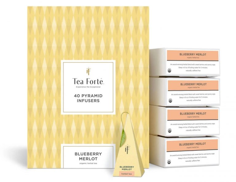 Ceai Blueberry Merlot ECO – Tea Forte- cutie cu 40 de piramide de ceai
