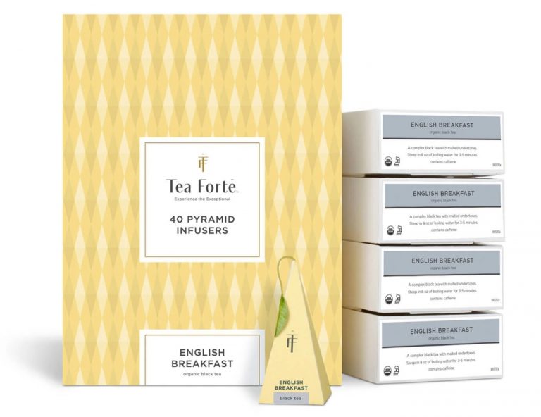 Ceai English Breakfast ECO – Tea Forte – cutie cu 40 de piramide de ceai
