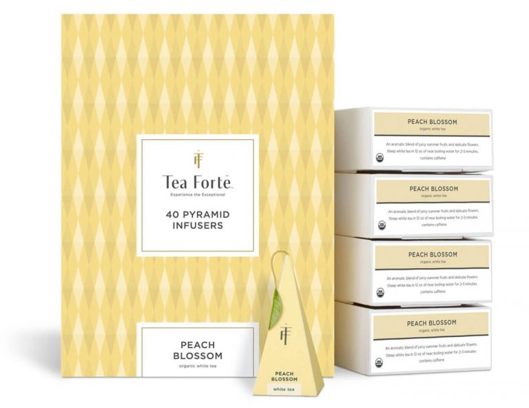Ceai Peach Blossom ECO – Tea Forte -cutie cu 40 de piramide de ceai