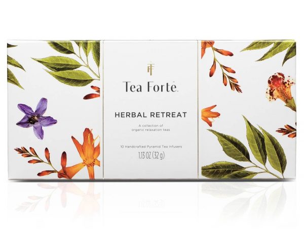 Ceai Petite Ribbon Herbal Retreat, ECO - Tea Forte - Cutie cu 10 piramide de ceai