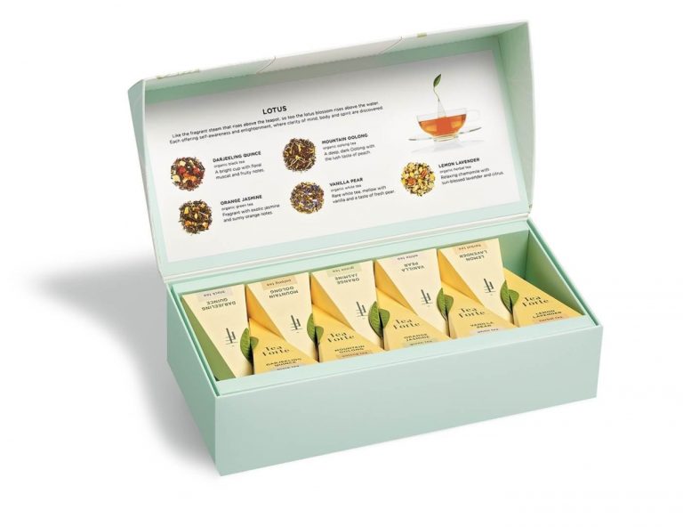 Ceai organic Petite Ribbon Lotus ECO – Tea Forte- Cutie cu 10 piramide de ceai