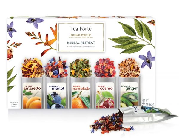 Ceai infuzie Single Steeps Herbal Retreat ECO - Tea Forte - Cutie cu 15 infuzii de ceao