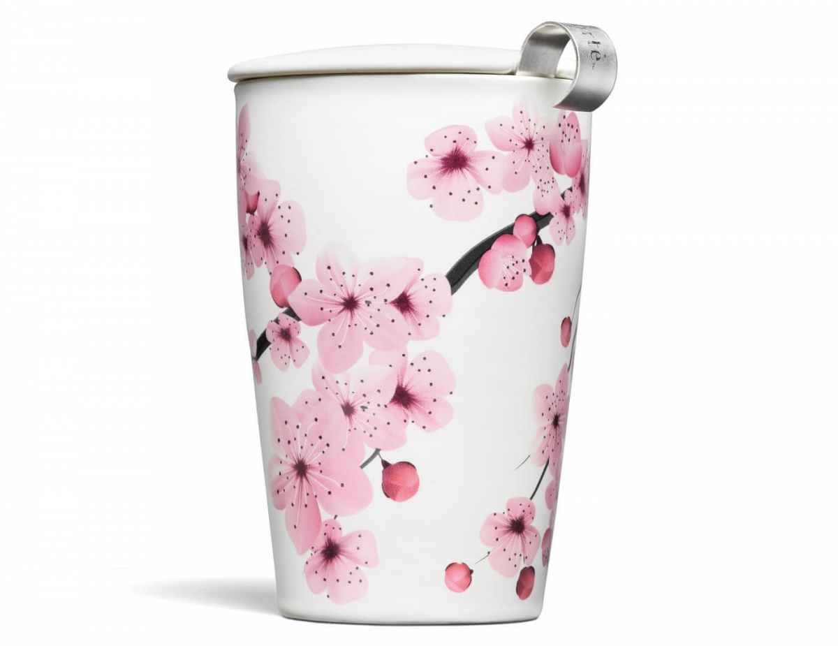Cana pentru ceai din ceramica cu pereti dubli si infuzor din inox Kati Hanami - Tea Forte - imagine 4