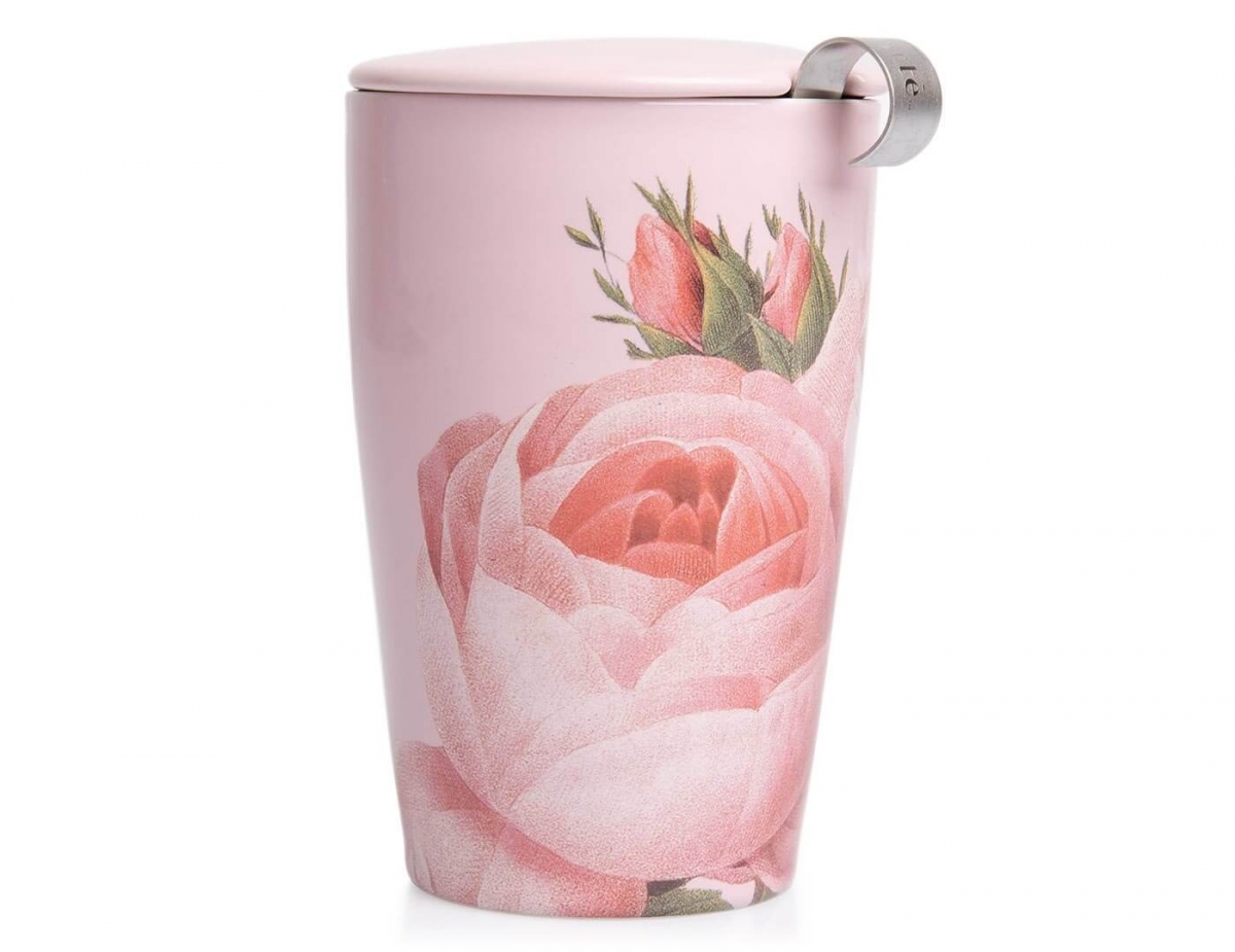 Cana pentru ceai din ceramica cu pereti dubli si infuzor din inox Kati Jardin - Tea Forte - imagine 3