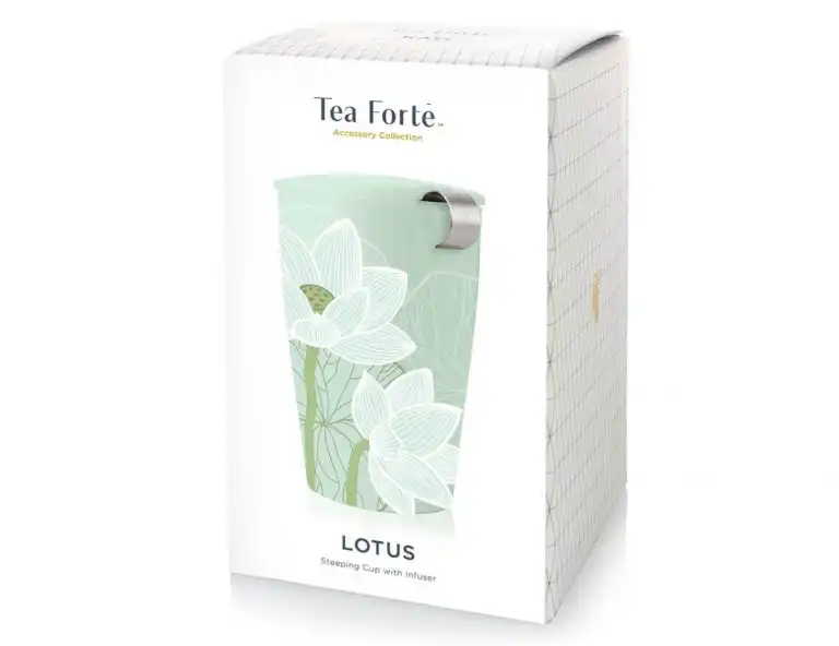 Cana pentru ceai din ceramica cu pereti dubli si infuzor din inox Kati Lotus – Tea Forte