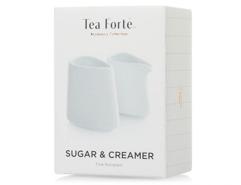 Recipiente din portelan pentru fisca si zahar Creamer and Saucer – Tea Forte