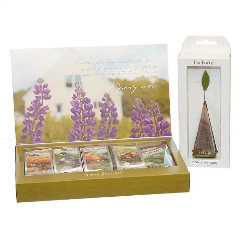 Pachet cadou cu ceai si infuzor de inox Herbal Infuser Gift- Tea Forte