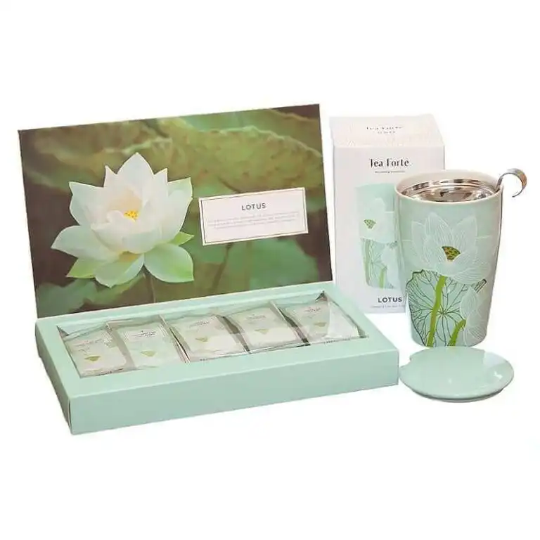 Coș Cadou: ceai și cană ceai Lotus Collection Gift – Tea Forte
