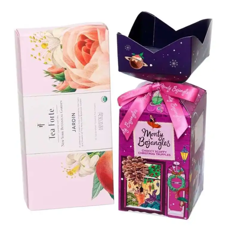 Pachet cadou cu ceai si trufe din ciocolata Christmas Truffles