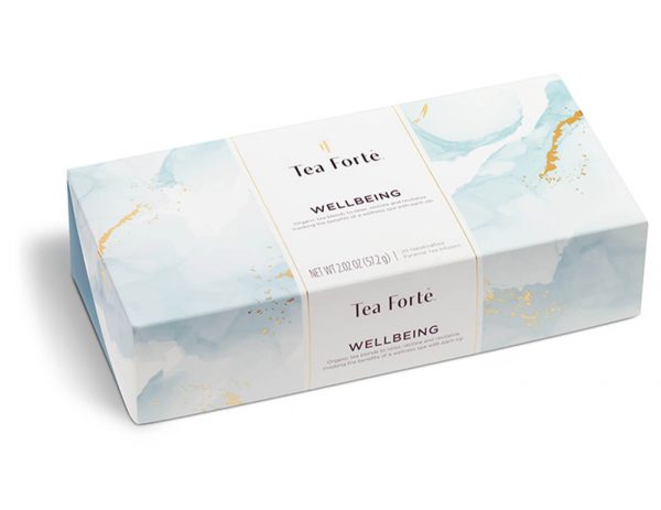 Ceai organic Petite Ribbon Box Wellbeing ECO - Tea Forte - Cutie cu 10 piramide de ceai oranic