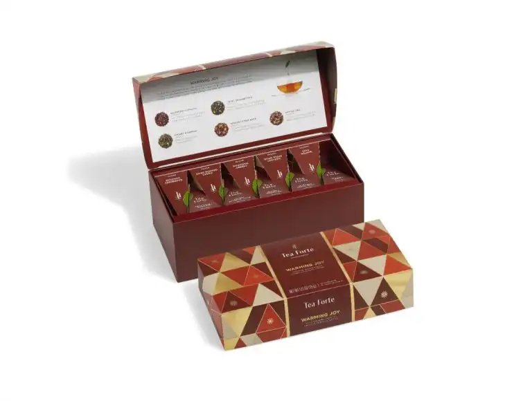 Ceai Petite Ribbon Box Warming Joy – Tea Forte – Cutie cu 10 piramide de ceai