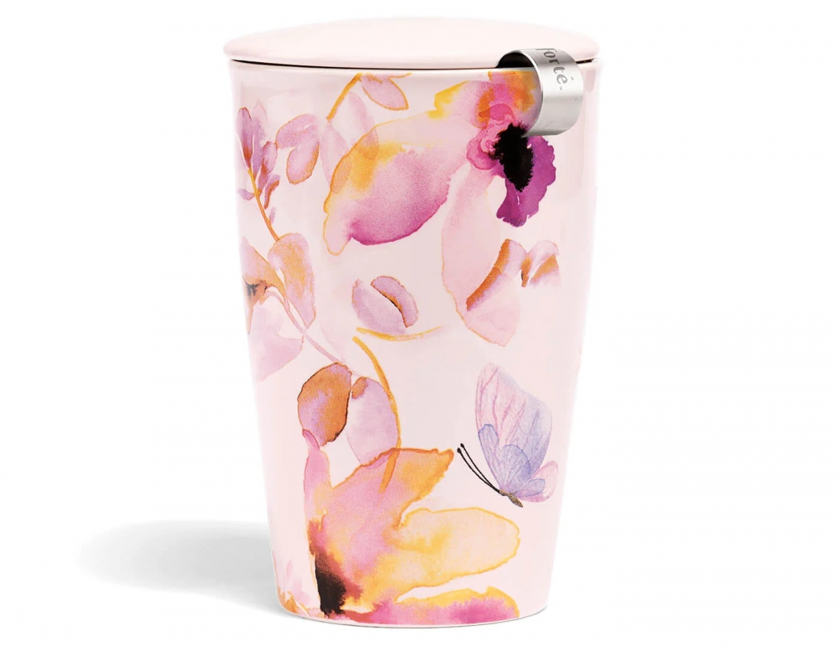 Cana ceai din ceramica cu infuzor din inox Kati Mariposa