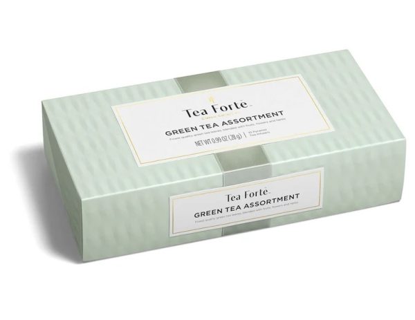 Ceai Petite Ribbon Green Assortment - Tea Forte - Cutie cu 10 piramide de ceai