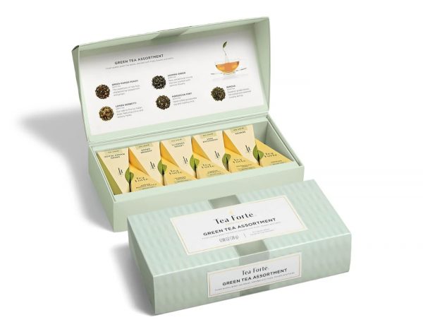 Ceai Petite Ribbon Green Assortment - Tea Forte - Cutie cu 10 piramide de ceai - imagine 2