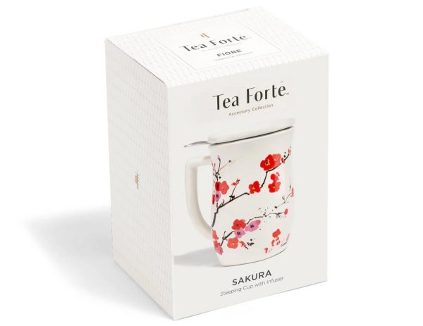 Cana ceai cu infuzor din inox Fiore Sakura - imagine 3