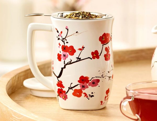 Cana ceai cu infuzor din inox Fiore Sakura - imagine 4