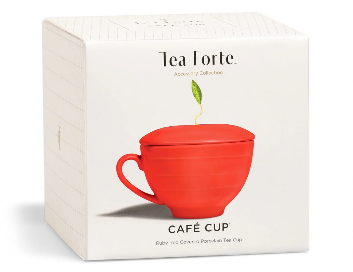 Ceasca pentru ceai din portelan Cafe Cup Ruby Red - imagine 2