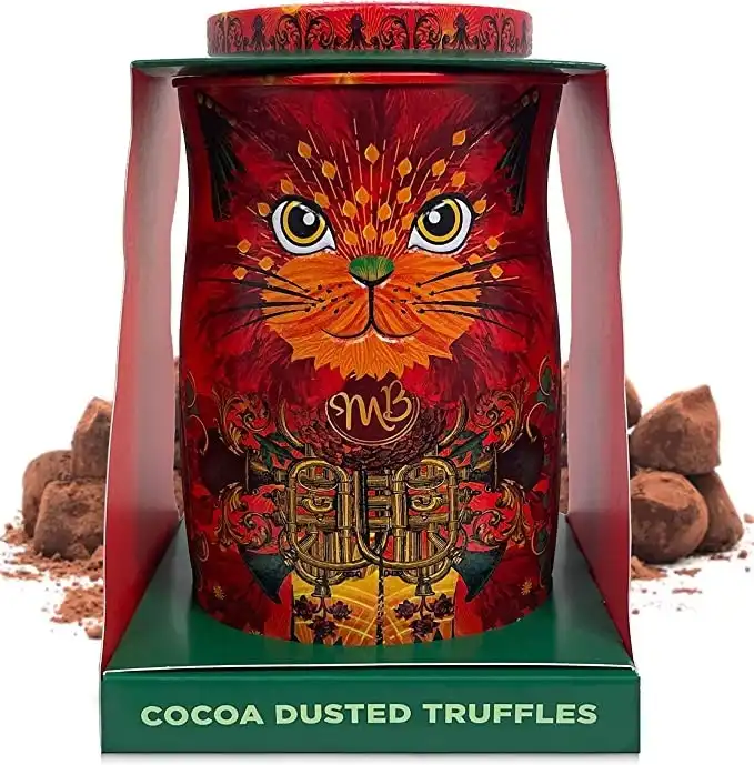 Trufe de ciocolata Monty Bojangles Cutie metalica Fire Dancer Cat Portocala 135g