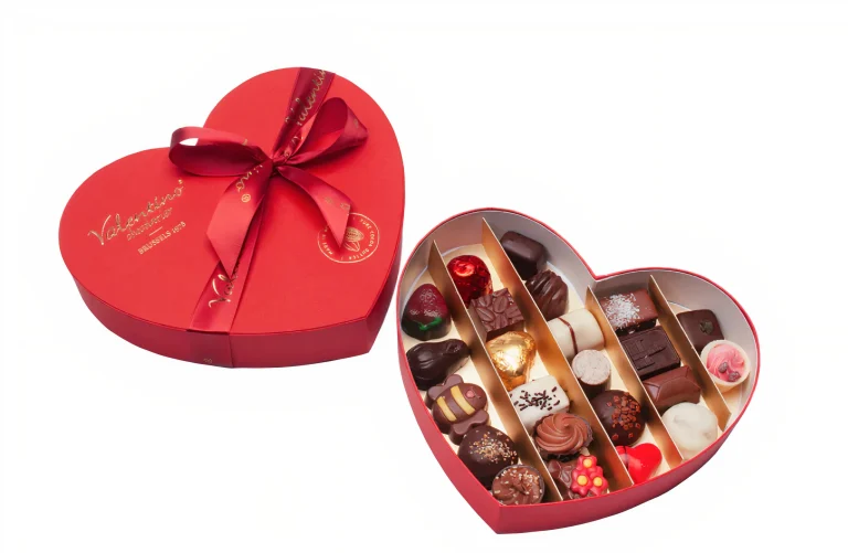 Praline de ciocolată belgiană Luxury Box Heart 340g