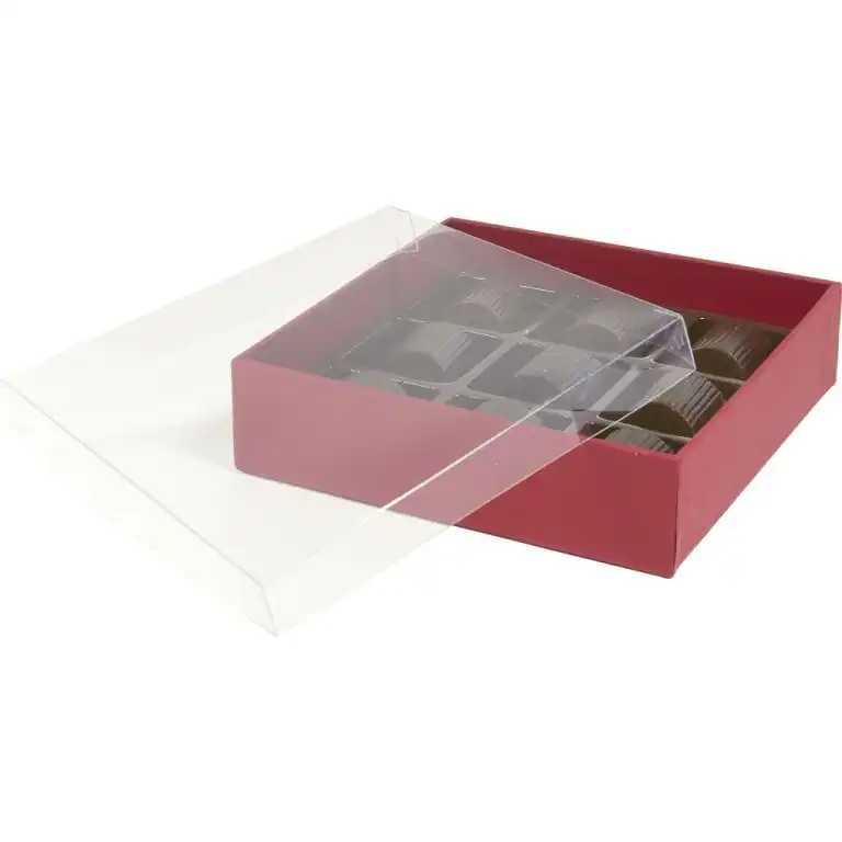 Praline de ciocolată belgiană Frenchy Red Transparent