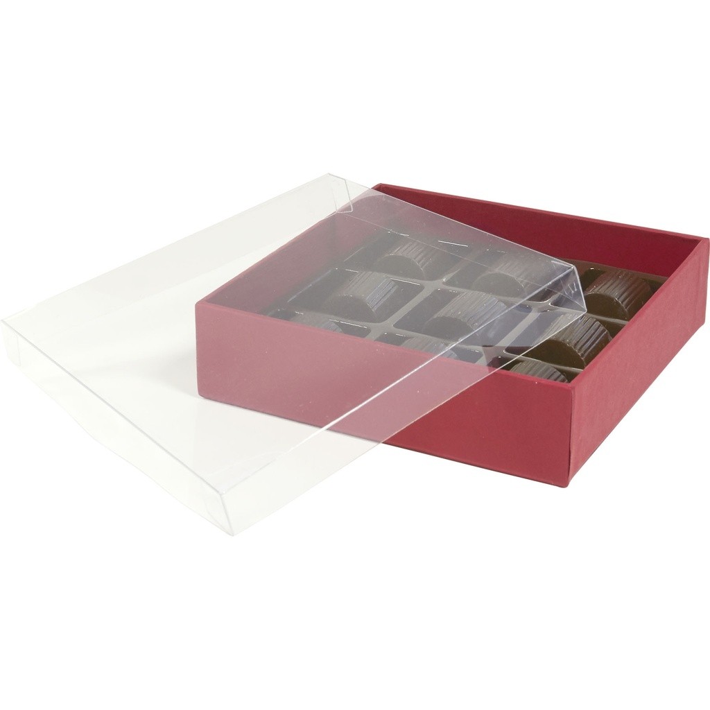 Praline de ciocolată belgiană Frenchy Red Transparent