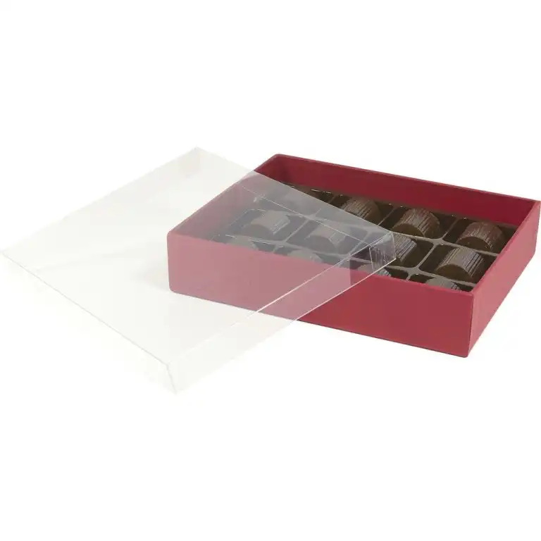 Praline de ciocolată belgiană Frenchy Red Transparent