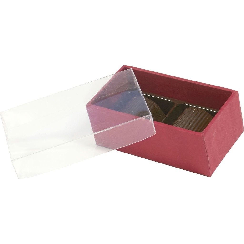 Praline de ciocolată belgiană Frenchy Red Transparent