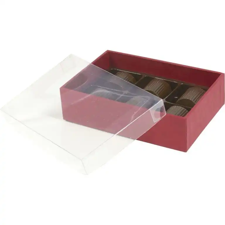 Praline de ciocolată belgiană Frenchy Red Transparent