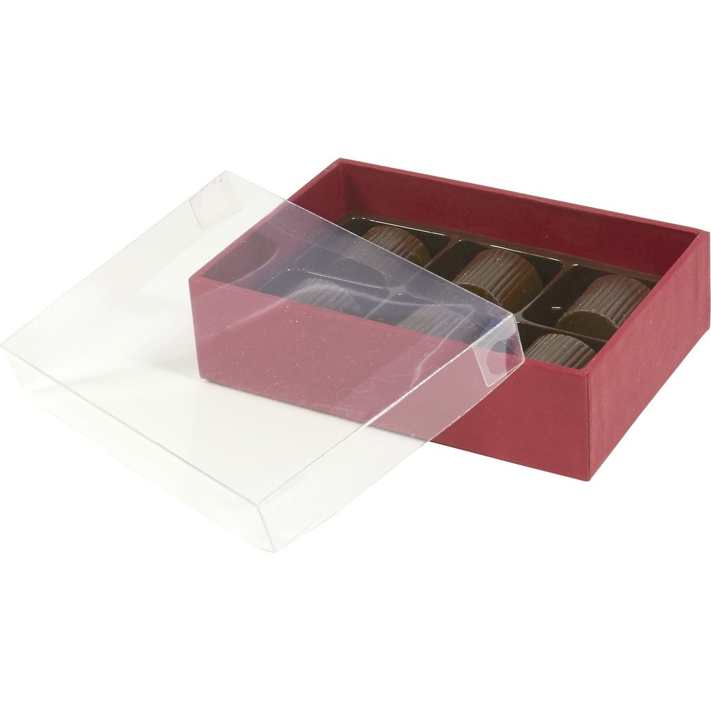 Praline de ciocolată belgiană Frenchy Red Transparent