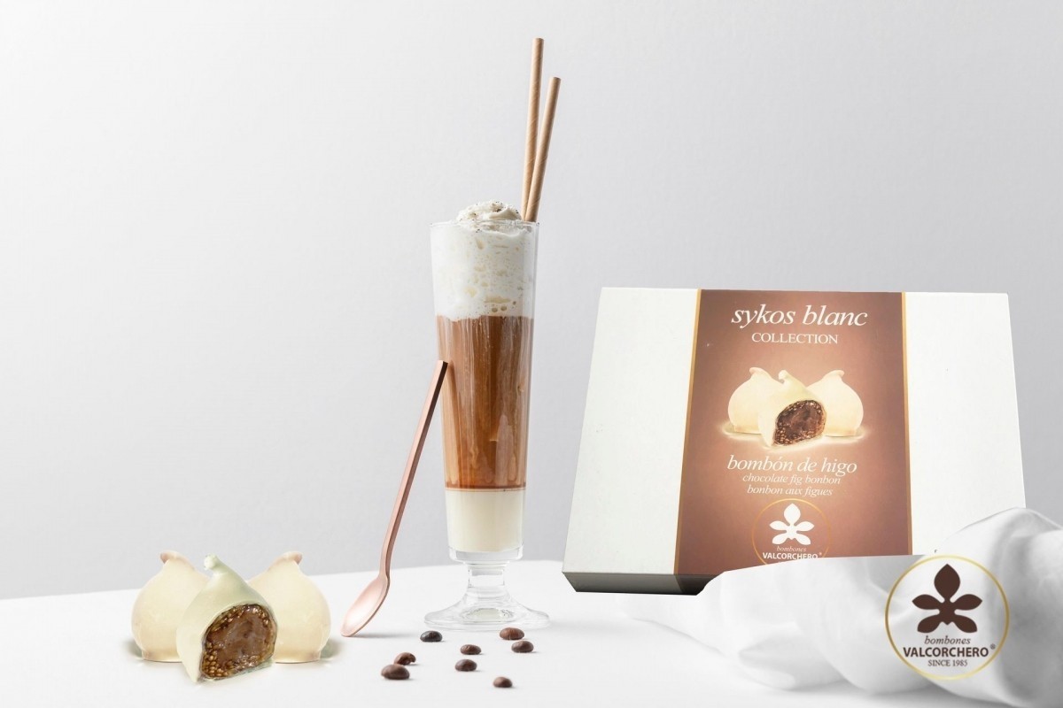 Smochine în ciocolată Albă Sykos Valcorchero 165g