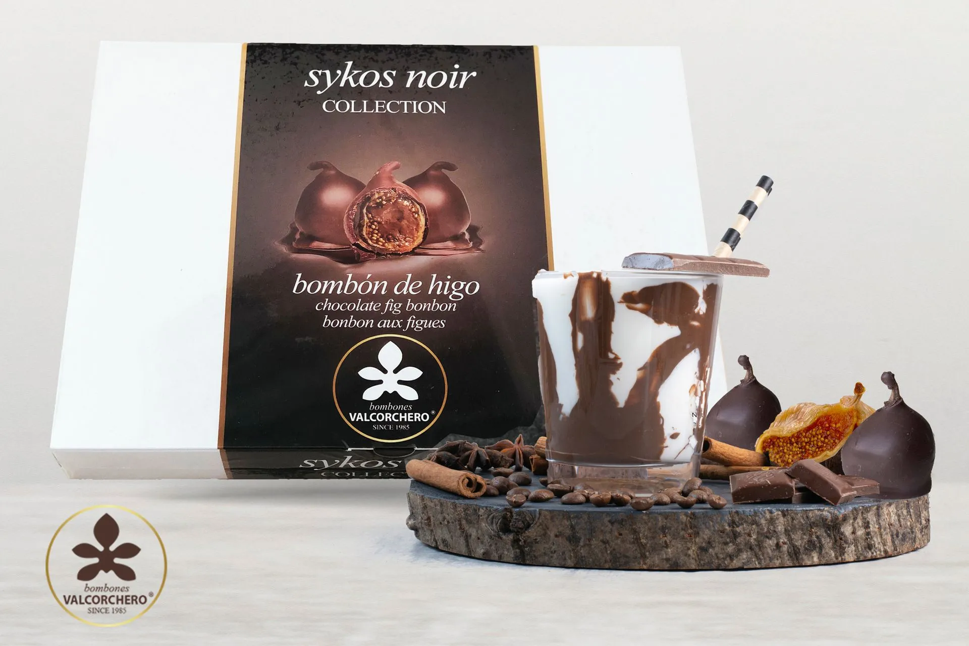 Smochine în ciocolată Neagră Sykos Valcorchero 165g