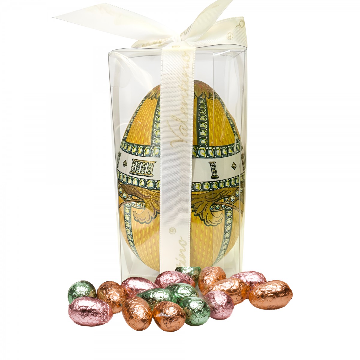 Praline de ciocolată belgiană Valentino Ou Golden Faberge 100g